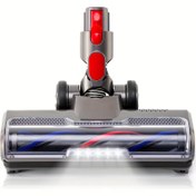 Resim Yüksek Verimli Yedek Temizlik Fırçası Dyson V7, V8, V10, V11, V15 için - Kırmızı Kıllı Başlı ve Şeffaf Rulo Fırçalı Dayanıklı Plastik Zemin & Fayans Temizleme Aracı - Temel Vakum Aksesuarı, Fırça Temizleme Aracı 