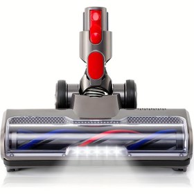 Resim Yüksek Verimli Yedek Temizlik Fırçası Dyson V7, V8, V10, V11, V15 için - Kırmızı Kıllı Başlı ve Şeffaf Rulo Fırçalı Dayanıklı Plastik Zemin & Fayans Temizleme Aracı - Temel Vakum Aksesuarı, Fırça Temizleme Aracı 