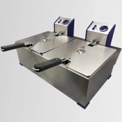 Resim Elektrikli 2X2500 W 8+8l Çift Gastronom Fritöz, Gri Renk 