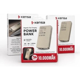 Resim Kensa Magnetic x 10.000MAH Manyetik Powerbank 20W Pd + 15W Kablosuz Şarj Magsafe Uyumlu 