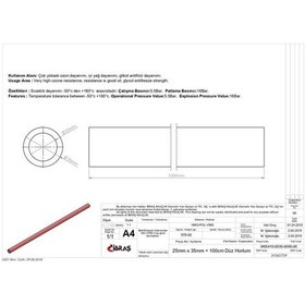 Resim IBRAS 65759 3 KAT POLYESTERLİ SİLİKON 25MM DÜZ HORTUM 1 MT 