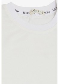Resim Breeze Erkek Çocuk Tişört Basic 4-14 Yaş, Ekru Ekru 