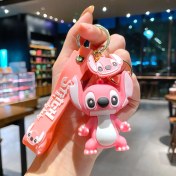 Resim Baijiafu2 Yeni Çizgi Film Animasyon Stitch Serisi Yumuşak Kauçuk Anahtarlık Bebek Çantası Kolye Anahtarlık Küçük Hediye (Yurt Dışından) 
