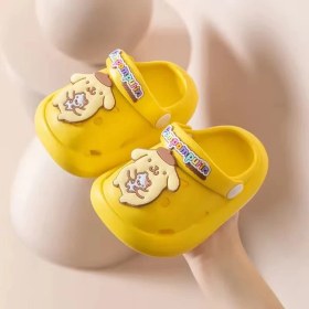 Resim synshop Pompompurin Anime Figür Sevimli Köpek Kız Çocuk Terlik Sandalet Yaz Ev Kaymaz Yumuşak Taban 