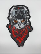 Resim Atolye Luxora Hızlı Kedi Stil Motorcu Yelek ve Çeket ,Sırt Patch , Yama 