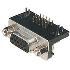 Resim 15'Pin Dişi D-Sub 90 Derece 3Sıra Konnektör 