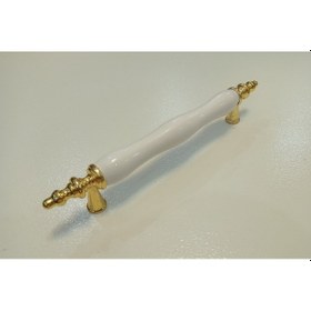 Resim Porselen Boğumlu Kulp Altın İğne Ayak 128 Mm 