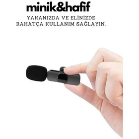 Resim Type-c Çiftli Kablosuz Yaka Mikrofonu Seti - Youtube, Tiktok, Vlog Ve Canlı Yayınlar İçin Telefon Uyumlu Çift Mikrofon 