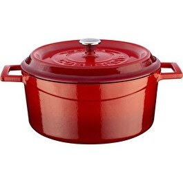 Resim Lava Döküm Trendy 24 CM Kırmızı Yuvarlak Tencere LV Y TC 24 K2 R 