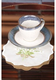 Resim Papatya Krem 6'lı Kokteyl Sunum Peçetesi Linen Keten Kumaş 