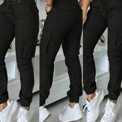 Resim Kadın Yüksek Belli Kargo Pantolon - Büzgülü Bel, İç Göstermeyen İş Pantolonu, Günlük ve Resmi Kombinler için Tüm Sezon Pantolon - Ofis, Parti, Günlük Giyim - Kolay Ütülenebilir Kadın Pantolonu, Ofis Giyimi, Fonksiyonel Tasarım, Dayanıklı Kumaş 