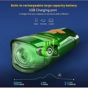 Resim Diğer Usb Şarjlı Bisiklet Farı - 120db Korna - 4 Aydınlatma Modu İle Gece Güvenliği 