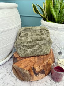 Resim Nissra Gizli Burslu Hasır Clutch Çanta 