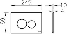 Resim VitrA Origin 740-1601 Kumanda Paneli, Siyah 