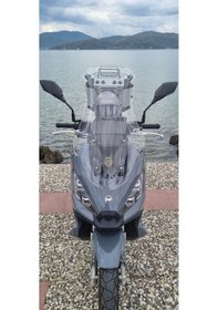 Resim Motocam Yuki Xway 125 Siperlik Ön Cam 2023 2024 Model 65cm Şeffaf Renkli 4mm Orta Boylu Cam 