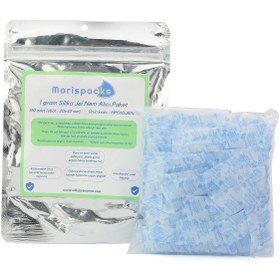 Resim Marispacks 1 G X 100 Adet Silikajel Nem Alıcı Paket ( Aihua Paper, Metalize Doypack Ambalajda) 