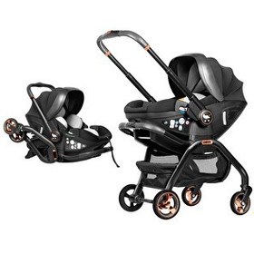 Resim Merkür Bebe Onyx 2'si 1 Arada Oto Koltuğu Bebek Arabası Siyah 