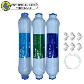 Resim Pemax Water Solutions Fluxtek Kapalı Kasa Su Arıtma Cihazlarına Uluslar arası Sertifikalı 3'lü ön Filtre 