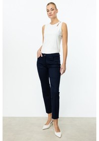 Resim Ekol Kadın Köprülü Dar Paça Pantolon 2022 Lacivert Lacivert 