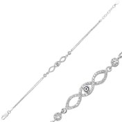 Resim Silver Triple Infinity Women's Bracelet 