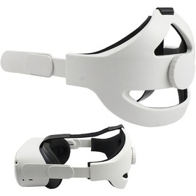 Resim Oculus Quest 2 VR Kask Uyumlu Çıkarılabilir Kafa Bandı Beyaz 