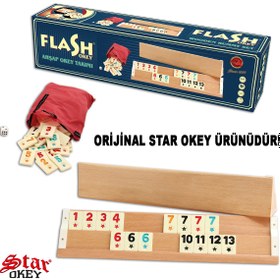 Resim Star Flash Ağaç Okey Takımı 