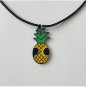 Resim Ananas Gözlüklü Suni Deri Ipli Unisex Kolye Pytkkt004 Çok Renkli 