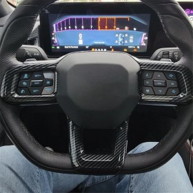 Resim Luenaarry 2024 Karbon Fiber Için Araba Direksiyon Simidi Kapağı Kalıplama Döşemesi (Yurt Dışından) 