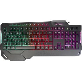 Resim Konfulon MK80 Rgb Işıklı Türkçe Q Kablolu Mekanik Klavye 