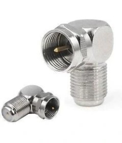 Resim Electroon F Konnektör L Fiş 90 Derece 100ADET 