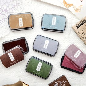 Resim Vintage Esintili Düz Renkli Mürekkep Pedi Scrapbooking, Günlük Yazım & El İşleri İçin - Sünger Kauçuk Malzeme 