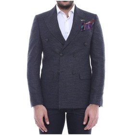 Resim Wessi Kruvaze Slim Fit Erkek Lacivert Ceket Lacivert 