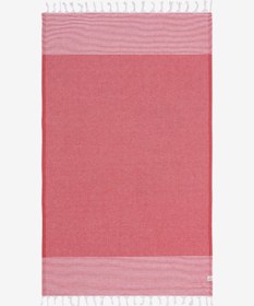 Resim Deep Çizgili Pamuk Peştemal Kırmızı 
