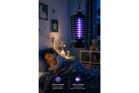 Resim Elektrikli Sinek Kovucu Uv Işık Sessiz Güvenli 4W Düşük Tüketim Ev Bahçe Kullanım 