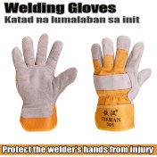 Resim Sourcingasia [ayak Izi] Kaynak Eldiveni Deri Isıya Dayanıklı Ithal Orijinal Satış Sığır Derisi Yumuşak 14 Inç A4ZSXCDW (Yurt Dışından) 