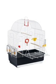 Resim Hype Store Ibiza Open Kuş Kafesi - Muhabbet Kuşu İçin, Oyuncak, Yem Kabı ve Oturma Çubukları Dahil - Beyaz, 49 