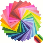 Resim 35 Yaprak Çift Taraflı Renkli Karton Kağıt, 250 GSM - Çok Yönlü Zanaat Kart Stok için Scrapbooking, Sanat Projeleri ve Ofis Kullanımı 