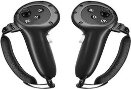 Resim Aolukytech Controller Grips Compatible with Meta/Oculus Quest 3 Accessories, Silicone Non-Slip Handle Cover with Adjustable Thickening Soft Hand Strap, VR 3 Controllers Covers Protector(1 Pair) 