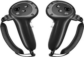 Resim Aolukytech Controller Grips Compatible with Meta/Oculus Quest 3 Accessories, Silicone Non-Slip Handle Cover with Adjustable Thickening Soft Hand Strap, VR 3 Controllers Covers Protector(1 Pair) 