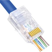 Resim Yeni Nesil Jak Cat5/Cat6 Rj45 Konnektör 100 Lü Paket Cat6 Ez 