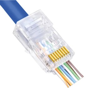 Resim Yeni Nesil Jak Cat5/Cat6 Rj45 Konnektör 100 Lü Paket Cat6 Ez 