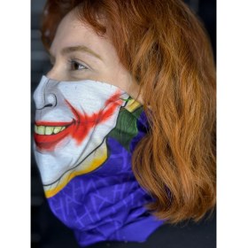 Resim Motobros Joker Desenli Baf Buff Bandana Boyunluk 