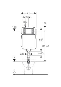Resim Geberıt Sıgma Alaturka Gomme Rezervuar 8 Cm Govde 109.791.00.1 Beyaz 