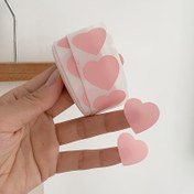 Resim 500 adet Aşk Pembe Etiket, Kendinden yapışkanlı Kalp Etiketleri Etiket Düğün Hediye Süsleme Mühürleme Etiketleri, Güzel Pembe Aşk Süsleme Fotoğraf Duvar Düzenleme Pembe Kız Kalp Günlük Etiketleri 