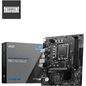 Resim MSI PRO H610M-E 5600mhz(OC) M.2 1700p mATX DDR5 Anakart 