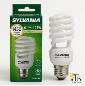 Resim Sylvania Mini-lynx Spiro 23w Tasarruflu Ampul 1450 Lumen E27 Duy 6000 Saat Ömür Spiral Cfl 1 
