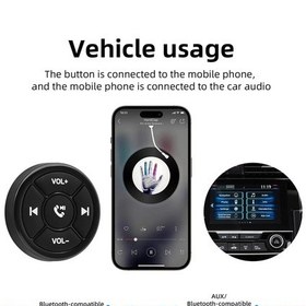 Resim Crackedice Kablosuz Bluetooth Uzaktan Kumanda Medya Düğmesi Mp3 Müzik Çalar 