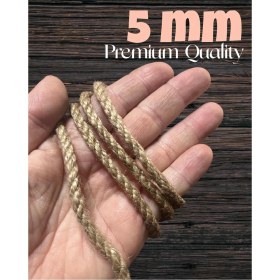 Resim 5 mm Jüt Halat Ipi 50M Dekoratif Hasır ve Kendir Ipi 