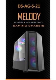 Resim Ds Melody 8x120mm Argb Fan Temper Gamıng Siyah Kasa 