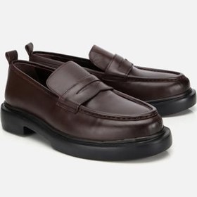 Resim HOTİÇ Erkek Deri Kahverengi Yüksek Tabanlı Klasik Loafer 